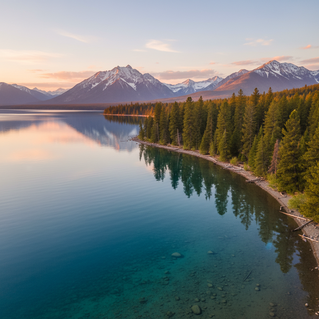 Flathead Lake near Kalispell, Montana